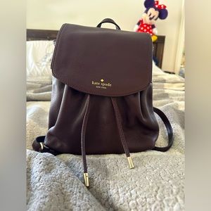 Kate Spade Mulberry Street Small Breezy Leather Backpack Mahogany